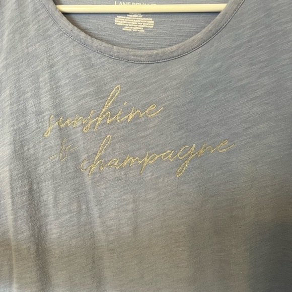 Lane Bryant 18/20 2X Blue and Silver Summer Peplum Plus Tank Top - Picture 4 of 12